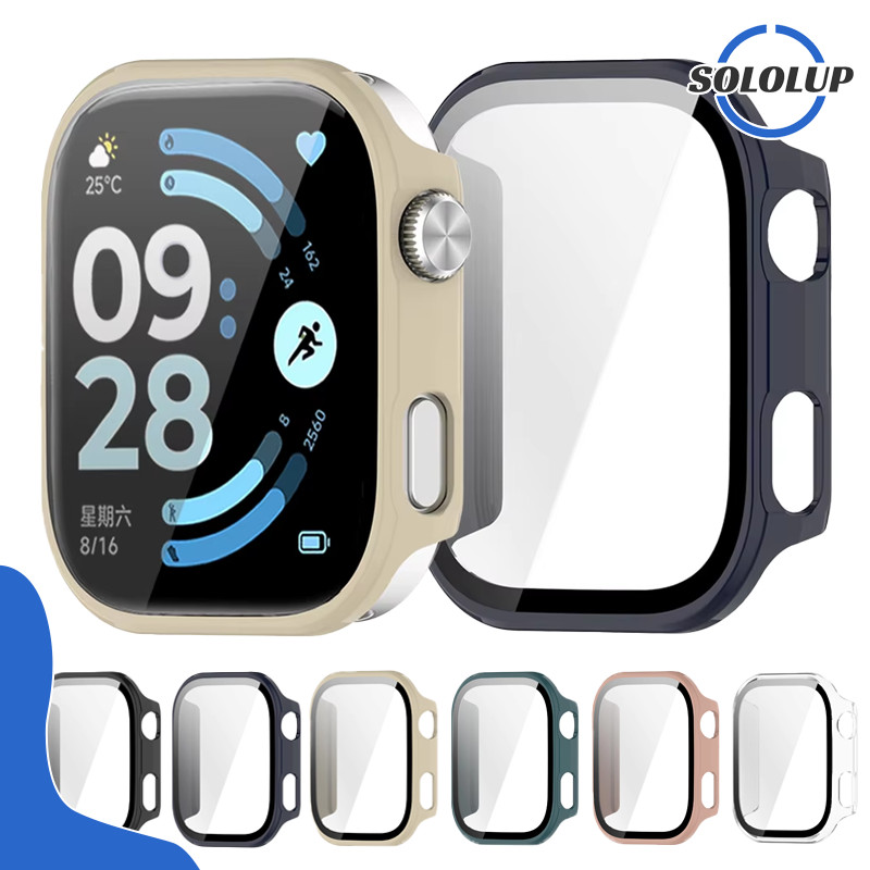 เคส ปกกระจกนิรภัย วัสดุPC กรณี for Redmi Watch 6 5 4 /Redmi Watch 5 Active 5 Lite /Redmi Watch 3 Active /3 Lite กรณียาก