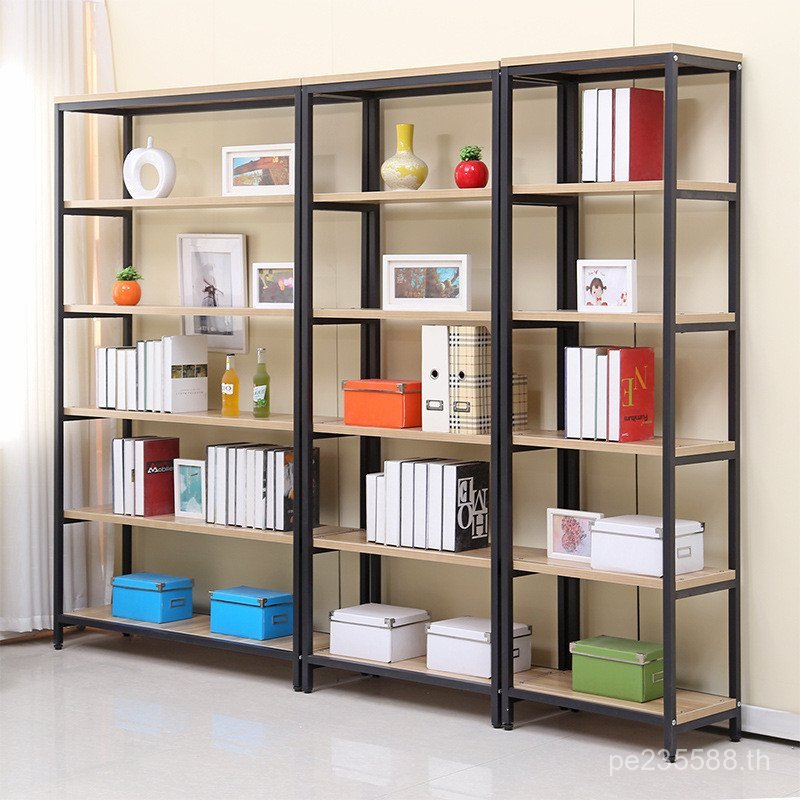 Nordic Multi-Layer Creative ห้องนั่งเล่นชั้นวางหนังสือชั้นวางไม้ชั้น Office Storage Rack ชั้นวางหนัง