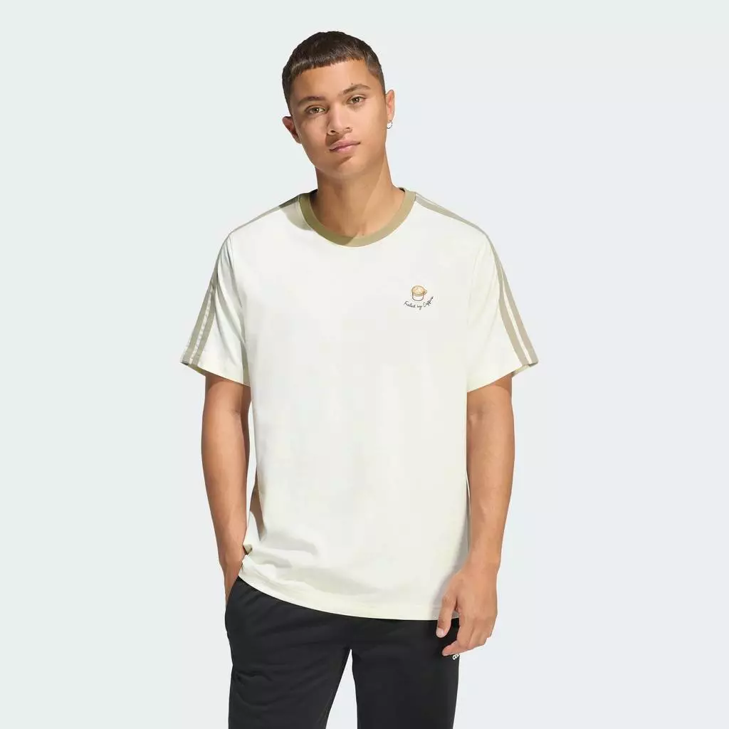adidas ไลฟ์สไตล์ เสื้อยืดพิมพ์ลาย LUX COFFEE CAFE CUP ผู้ชาย สีขาว JZ5072