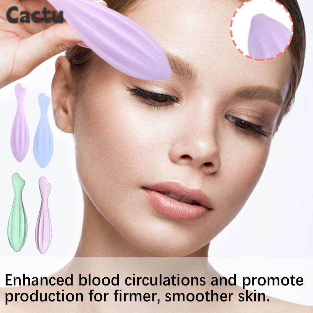 CACTU เครื่องนวดหน้า, ริ้วรอยลบเครื่องมือดูแลผิวลูกกลิ้งใบหน้า, ซิลิโคนที่มีประสิทธิภาพยกกระชับผิวหน้า Lifting Contouring ลูกกลิ้งนวดหน้า Face และ Eye