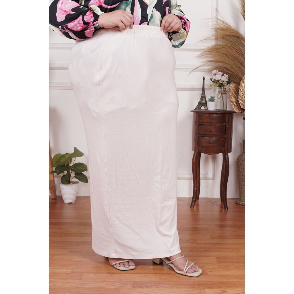 Yomi Official - กระโปรง Span Claire | กระโปรง ซี่โครงสเปน สีชมพูนุ่ม