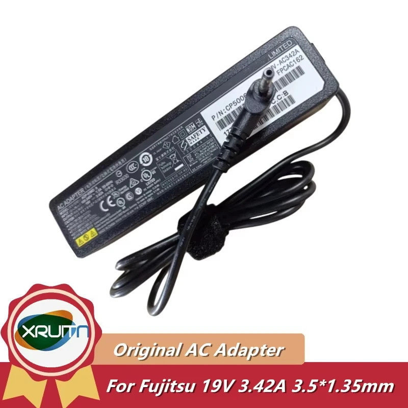 ของแท้ 19V 3.42A 65W 3.5*1.35mm AC Adapter CP500637-01 CP788559-01 FPCAC163 เครื่องชาร์จสําหรับ Fuji