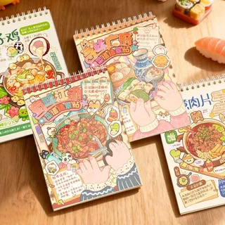 จัดส่งจากประเทศไทยสติ๊กเกอร์ภูมิทัศน์BLOOMZO รสเสฉวน Jianghu Visual Stacking Miniature Landscape Sticker Collection, Creative Decorative Miniature Scene Collage Toy