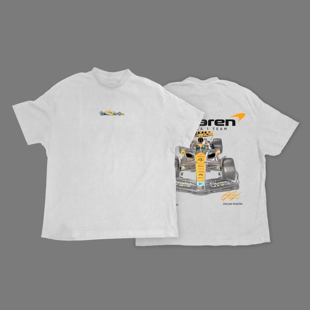 เสื้อยืด ขนาดใหญ่ พิมพ์ลาย McLaren Formula 1