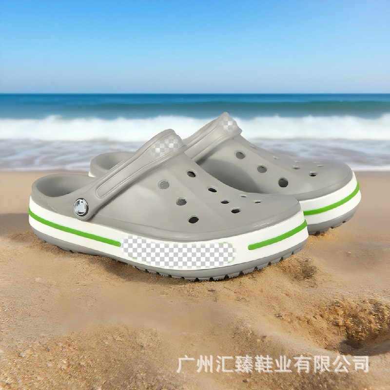 WP0E Cross Dabeya Hole รองเท้าชายหญิงคู่แฟชั่น All-Match High-value รองเท้าชายหาดกลางแจ้งสวมใส่