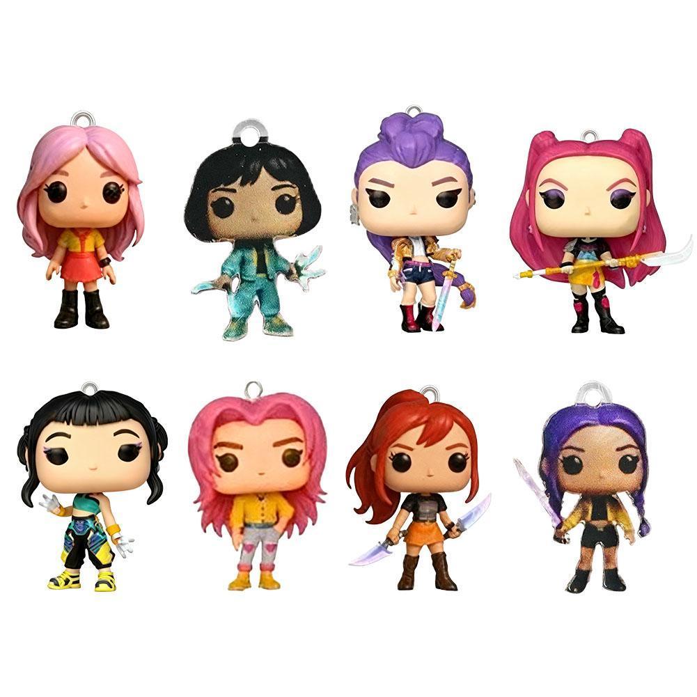 Kpop Demon Hunters Huntr/x Rumi Mira Zoeey คอสเพลย์พวงกุญแจจี้ของขวัญ 2d Key อะคริลิค U0s0