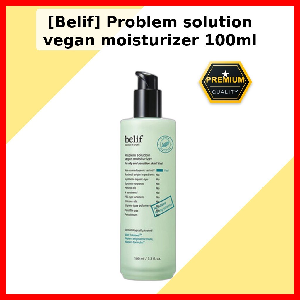 [Belif] Problem solution Vegan Moisturizer 100ml / Korean Moisturizer / สูตรมังสวิรัติ / ของแท้ 100%