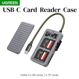 UGREEN Usb-C Card Reader Storage Case SD/TF/MicroSD CardReader สําหรับอุปกรณ์เสริม PC SD Card Adapter