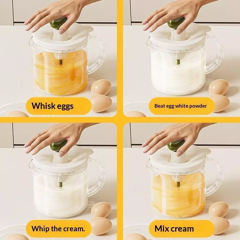 BABYONE Egg Churn Cream Whipper Manual Press Kitchen Gadget thumbnail 3