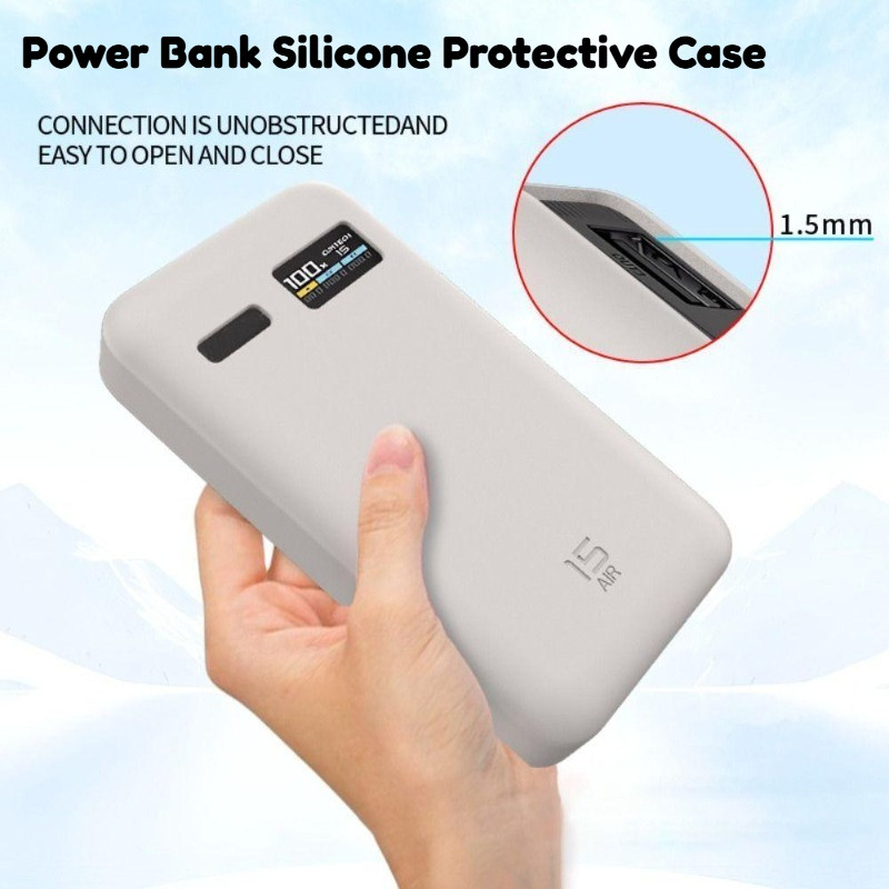 Power Bank แบบพกพา Charger Soft สําหรับ CUKTECH No.15 AIR 15000mAh 100W ซิลิโคน Anti-Fall ป้องกันสํา