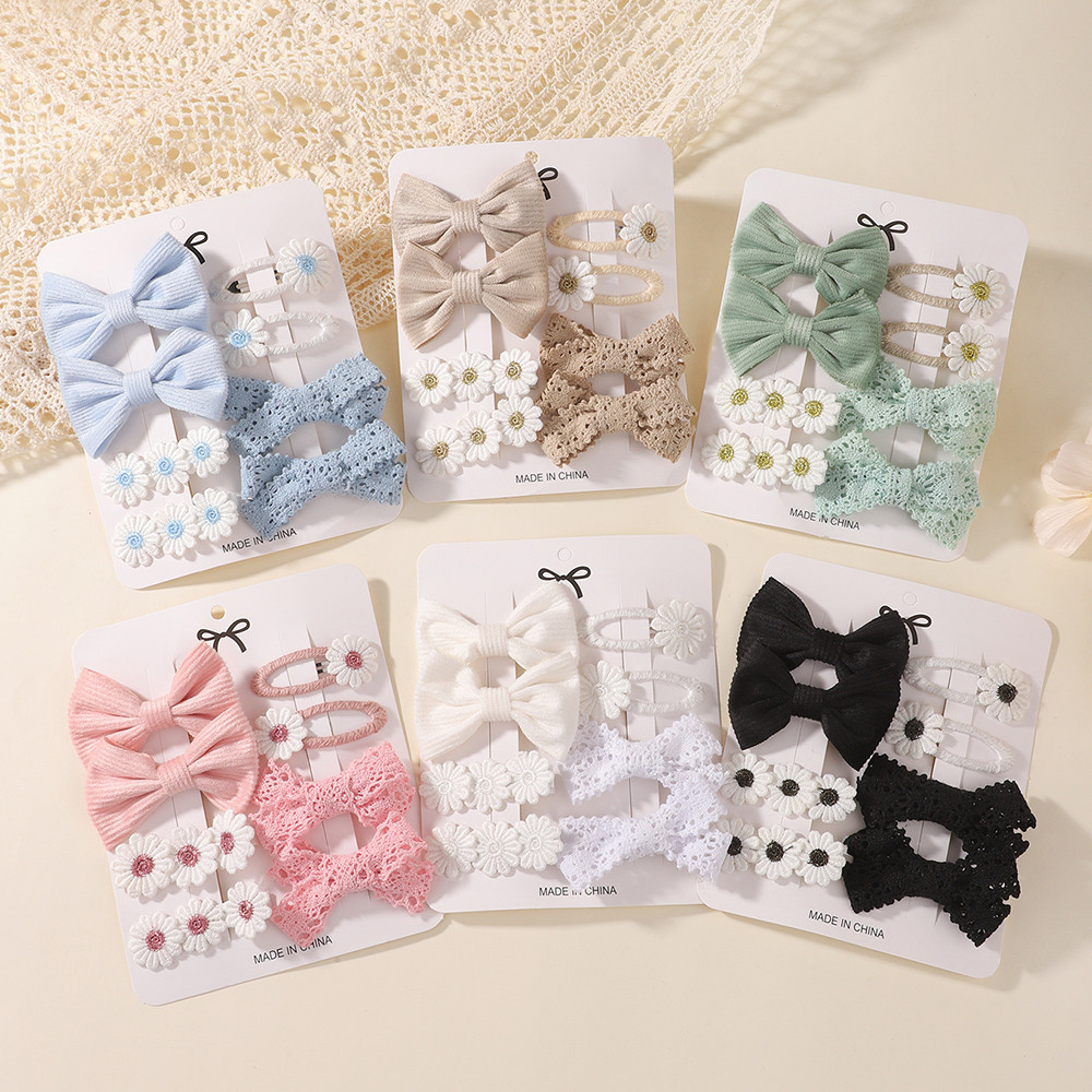 8pcs ผ้าฝ้าย Bows คลิปผมสําหรับสาวน่ารัก Handmade Corduroy Hairpin Barrettes ใหม่ Headwear เด็กอุปกรณ์เสริมผมของขวัญ
