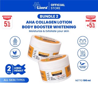 [BUNDLE HEMAT- 2 Pcs] BEAUTY TALK AHA Collagen Lotion 100 ML - Body Booster Lotion Pencerah
