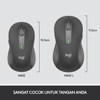 เมาส์ไร้สาย Logitech Signature M650/M650L - สําหรับมือขนาดเล็กถึงขนาดกลาง แบตเตอรี่ 2 ปี คลิกเงียบ ปุ่มด้านข้างแบบกําหนดเอง บลูทูธ ความสามารถหลายอุปกรณ์