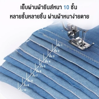 กรเย็บผ้า จักรเย็บผ้าไฟฟ้า 45เส้นลาย ระบบปรับความเร็วสูง-ต่ำ เย็บผ้าหนาได้ ใช้ง่ายสำหรับมือใหม่