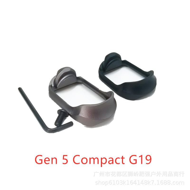 GLOCK19 Grip Base Gen 5 Compact G19 Single Well 5th Generation Aluminium Alloy Grip Base Tactical
