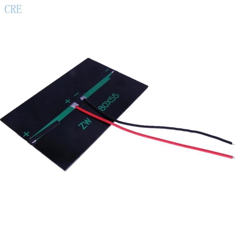 CRE อัพเกรด Mini Solar Panel 6V Polysilicon Solar Cell Charger โมดูลยาวสาย Miniature Solar Panel สํา