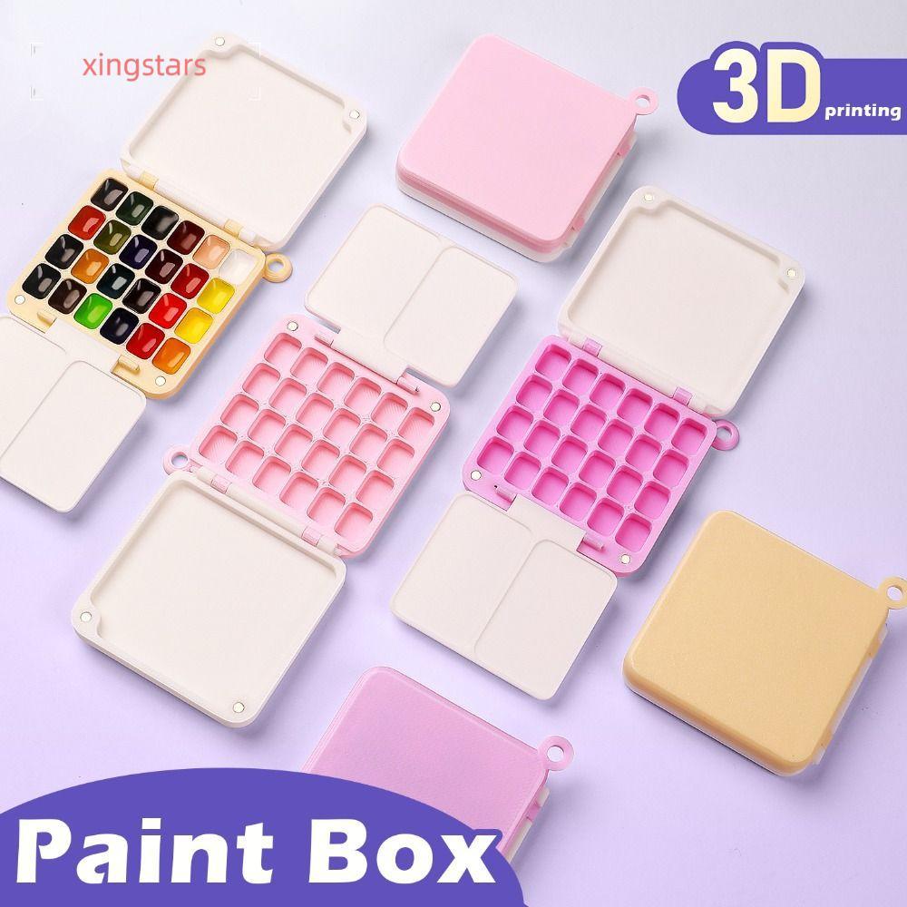 ซิงสตาร์ กล่องสีน้ําสี,กล่องเม็ดสีขนาดเล็กแบบพกพา,ที่เรียบง่าย24-ตารางสีที่ว่างเปล่าศิลปะภาพวาดนักเรียน