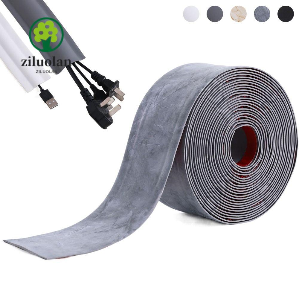 ZILUOLAN TV Cord Hider, PVC DIY ตกแต่งสายเคเบิลคอนซีลเลอร์, Self-Adhesive กันน้ํา Paintable ไฟฟ้าลวด