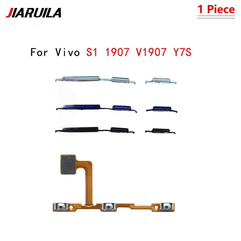 ปุ่มปรับระดับเสียงไฟสําหรับVivo S1 1907 V1907 Y7Sปุ่มปรับระดับเสียงด้านข้างKey Flexสายโทรศัพท์อะไหล่ซ่อมเปิด/ปิดปุ่มสวิทช์ด้านข้างKey Volume Up Down
