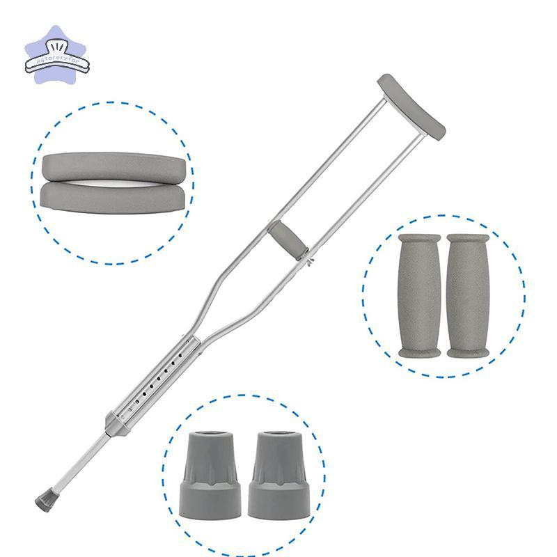 [estereryfor] 6 ชิ้น/เซ็ต Axillary Crutch อุปกรณ์เสริม Kit Pads เปลี่ยนยางกันลื่นเบาะใต้วงแขน Hand P