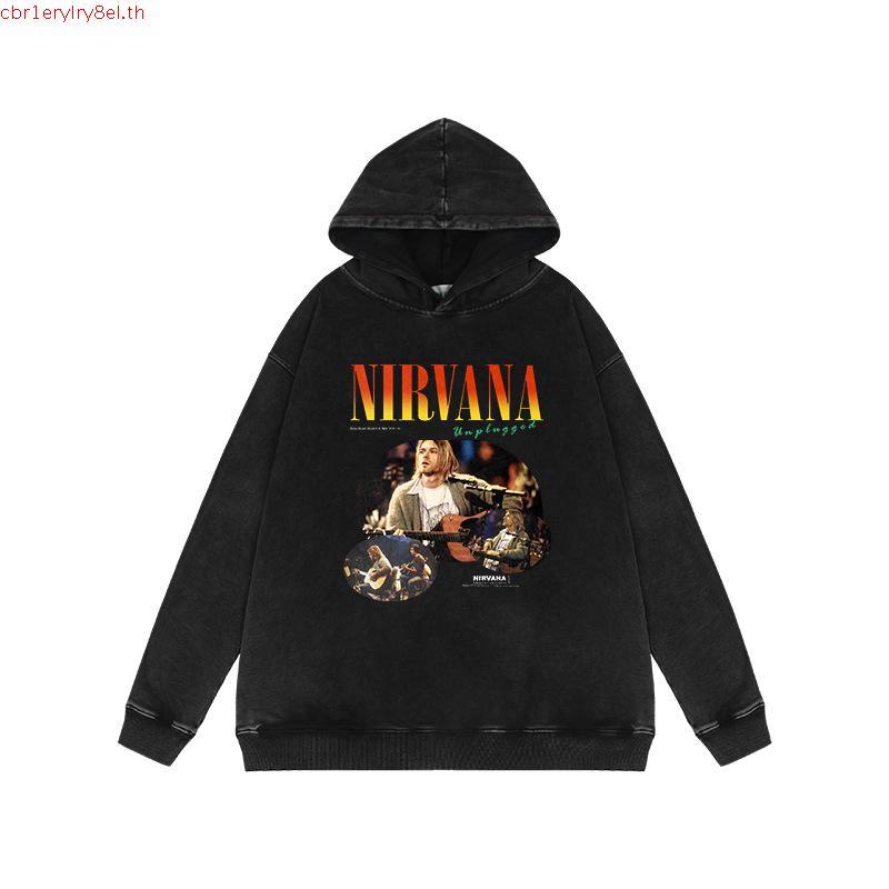 (6.6) เสื้อสเวตเตอร์ คอกลม H&M Nirvana in Utero เสื้อสเวตเตอร์สีม่วง HnM ผู้ชายผู้หญิง