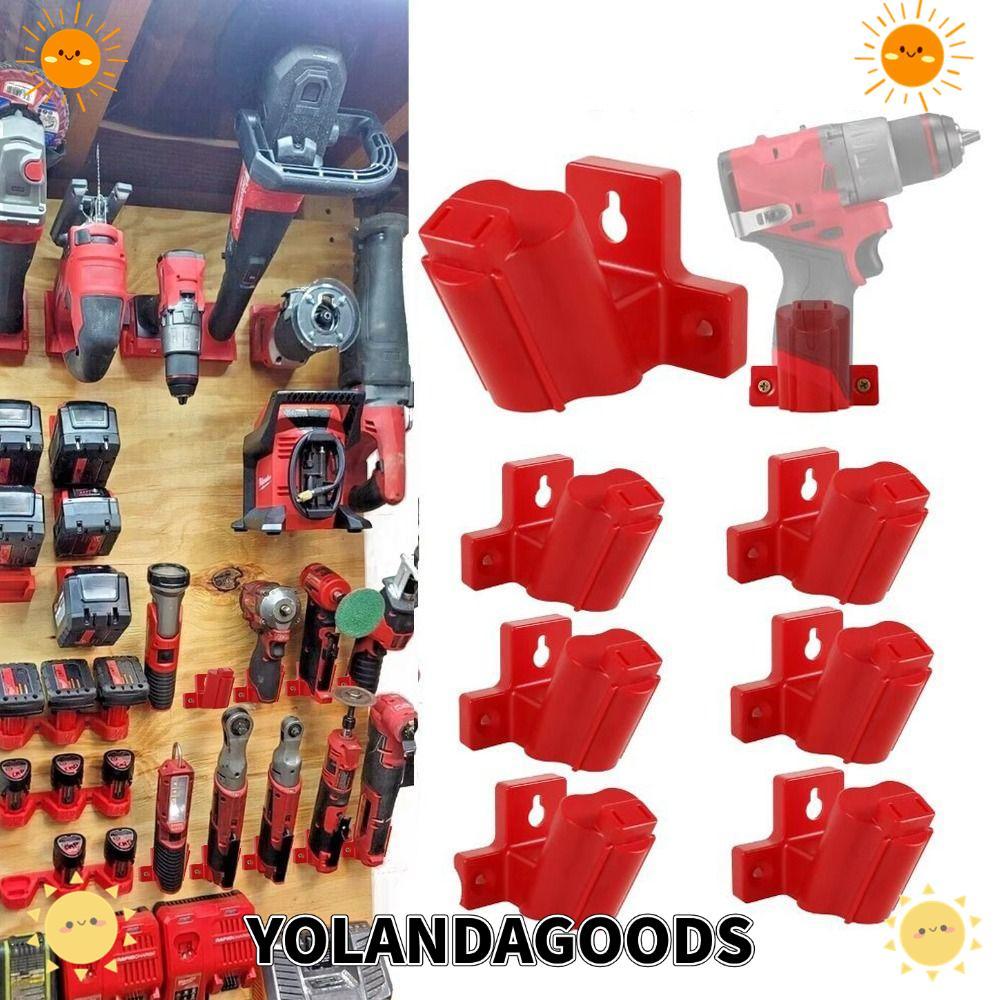 YOLANDAGOODS1 Power Tool Battery Holder, Tool Storage Rack Wall Mount Battery Mount Holder, ทนทาน AB