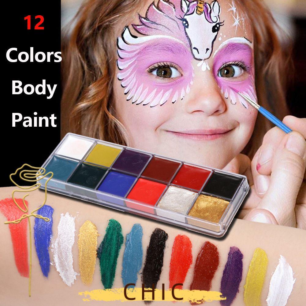 CHIC 12 สี/เซ็ต Eye Liner กันน้ําแต่งหน้าภาพวาด Pigment ภาพวาดสีน้ํามัน Art