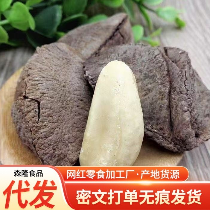 Xinjiang Abalone Fruit Shelled Original Raw Brazil Nuts เกลืออบผลไม้ทะเลทรายสํานักงานขนมผลไม้แห้ง LS