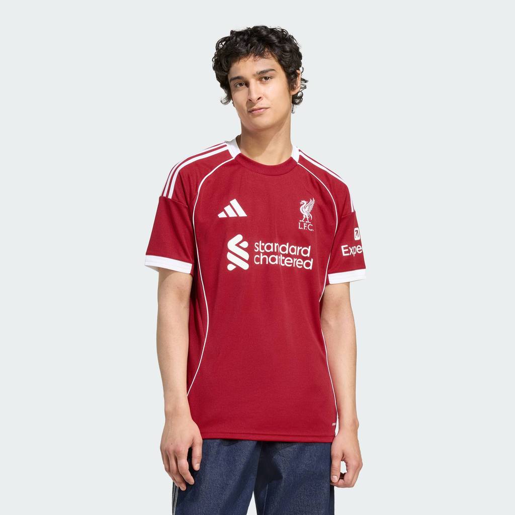 adidas ฟุตบอล เสื้อฟุตบอลชุดเหย้า Liverpool 25/26 ผู้ชาย สีแดง JV6423