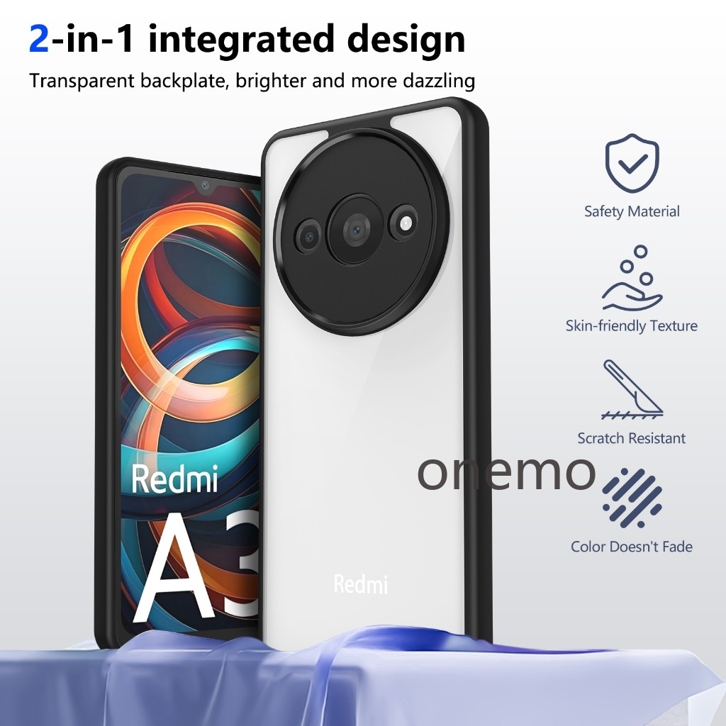 ปลอกสําหรับ Xiaomi Redmi A3 4G 3 23129RN51X 23129RN51H เคสโทรศัพท์อะคริลิคใสโปร่งใสซิลิโคนอ่อนนุ่มป้