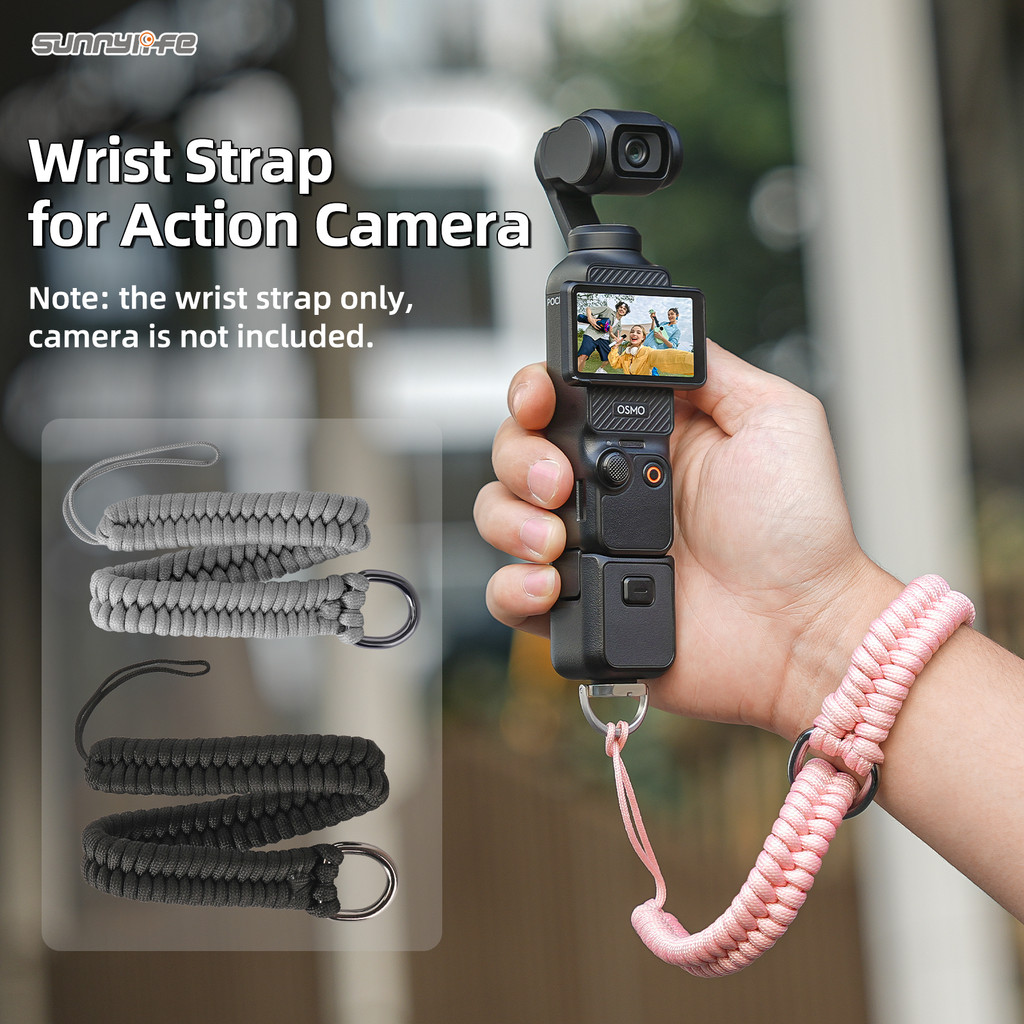 For DJI OSMO Pocket 4/3 สายรัดข้อมือกล้องกีฬาสากล 1/4 