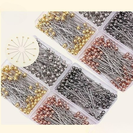 100ชิ้น/กล่อง38มิลลิเมตรบอลเข็มยาวเข็มมุสลิมขาโลหะผสมฟิตติ้งไม่เป็นสนิม ไม่ง่ายที่จะเปลี่ยนรูป