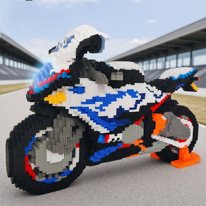 1m Super Large Luminous BMW M1,000R รถจักรยานยนต์ใช้งานร่วมกับ Lego Building Blocks ของเล่นเด็กชายปร