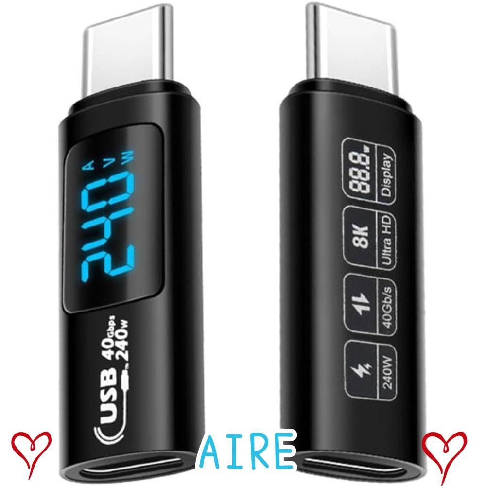 AIRE USB C 4.0 เครื่องทดสอบ,จอแสดงผลดิจิตอล PD 240W Type-C Power Meter,คุณภาพสูง 8K 60HZ 40Gbps Data