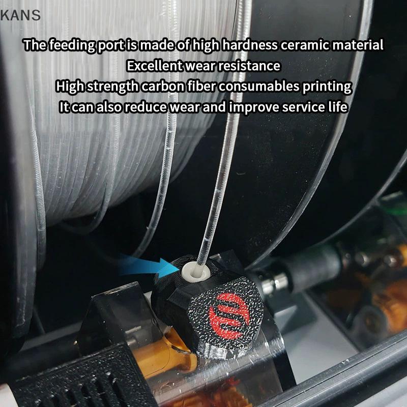 Kans 4 ชิ้นสําหรับ Bambu AMS Guard ทนทานเซรามิค Inlet แหวน Protector 3d ชิ้นส่วนเครื่องพิมพ์สําหรับ 