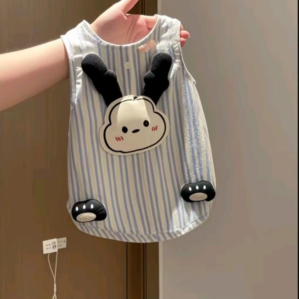 💓การ์ตูนน่ารักสามมิติหมีตุ๊กตาเสื้อกั๊กสุนัขขนาดเล็ก Bichon Pomeranian Schrina ฤดูร้อนสไตล์ใหม่สัตว์เลี้ยงสุนัข