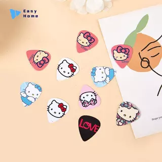 กีตาร์อะคูสติกปิ๊กกีตาร์น่ารักๆ5ชิ้นใหม่ Hello Kitty Electric Smooth BASS อุปกรณ์เครื่องมือเลือกของขวัญกีตาร์