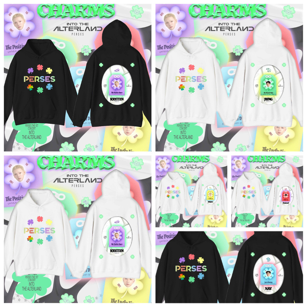 PERSES Lucky Charms Hoodie | LUCKY CHARMS for PIECES 🧩💜💚 | เสื้อฮู้ดโปสเตอร์สิ่งศักดิ์สิทธิ์ 🙏🏻👀