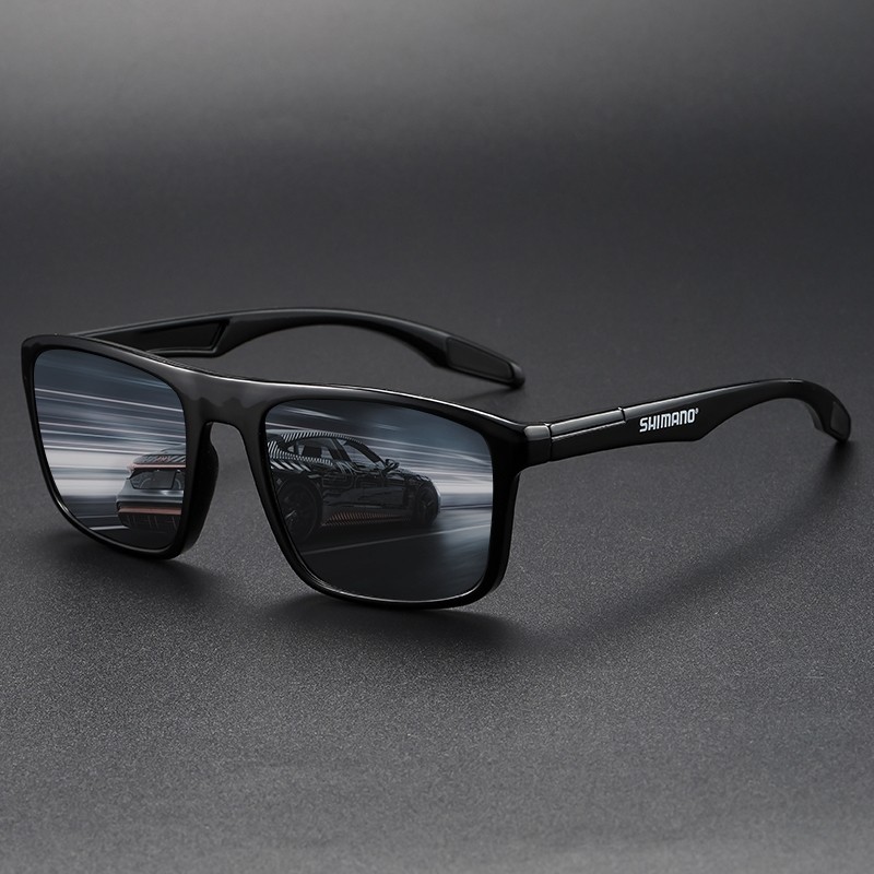 SHIMANO แว่นตากันแดดกลางแจ้งโพลาไรซ์ UV400 ป้องกันกีฬา Shades สําหรับผู้ชายผู้หญิงตกปลาขี่จักรยานขับ