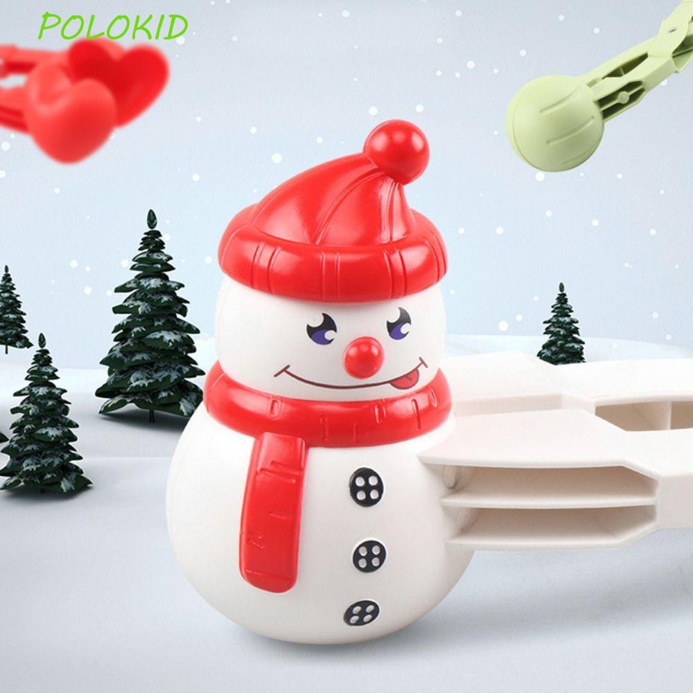 POLOKID แม่พิมพ์เครื่องทําสโนว์บอลไดโนเสาร์, Early Education Montessori Duck Snowball Clip, Winter F