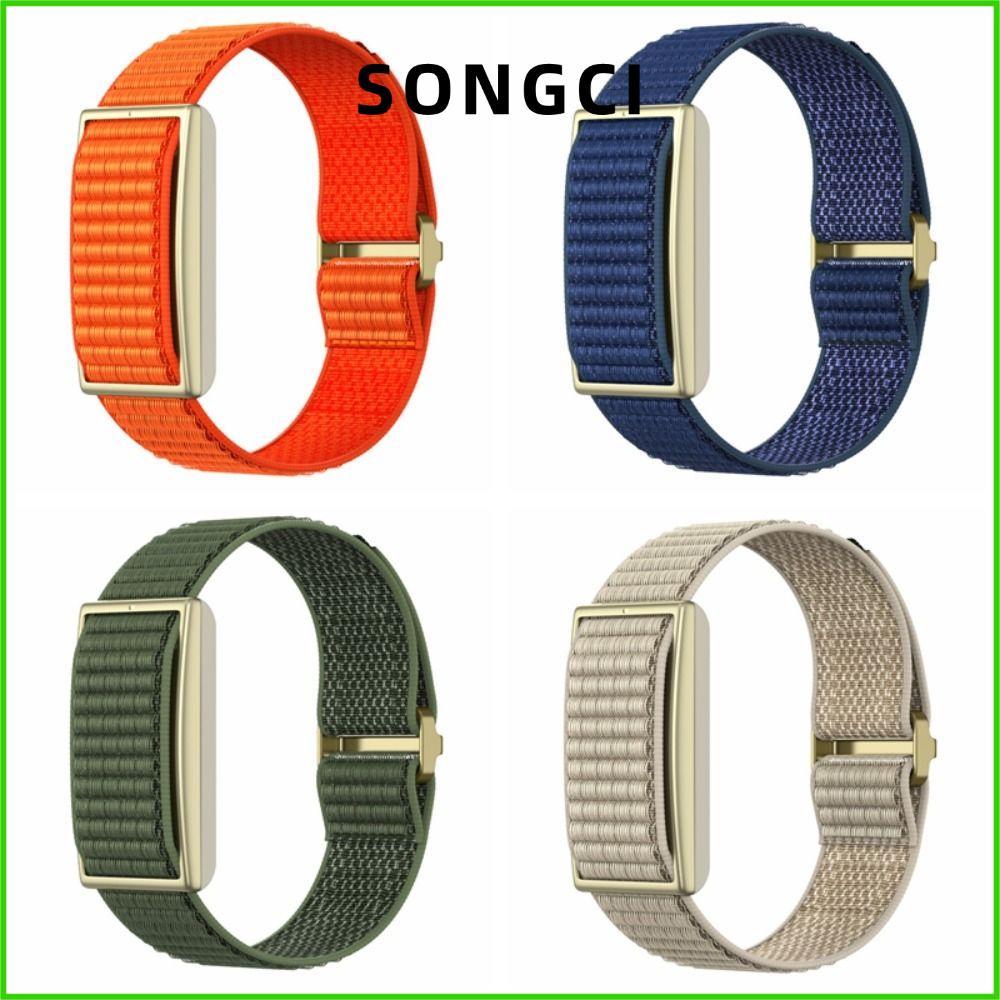 SONGCI Sport Band, Nylon Loop Design Fitness Tracker Strap, Breathable สายรัดข้อมือแบบปรับได้สําหรับ