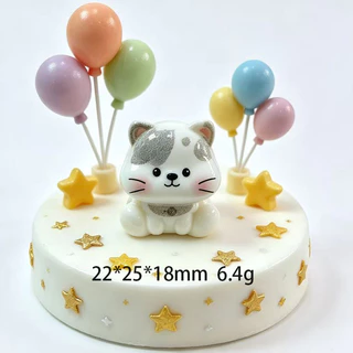 10ชิ้นน่ารักนั่งแมวสีที่แตกต่างกัน3ง เรซิ่นเสน่ห์สําหรับ งIY(9-348)