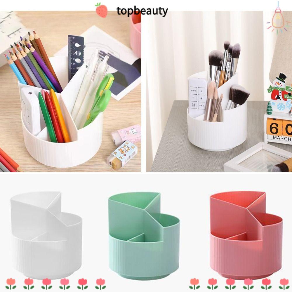 ท็อปบิวตี้ ที่ใส่ปากกา, ที่ใส่ปากกาพลาสติกหมุนได้, กล่องเครื่องเขียนความจุขนาดใหญ่มัลติฟังก์ชั่น