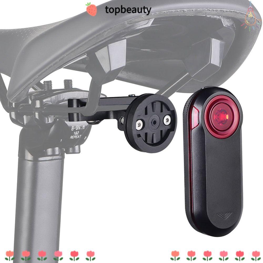 TOPBEAUTY ขายึดไฟท้ายจักรยาน,น้ําหนักเบาทนทานจักรยาน Mount,พรีเมี่ยมปรับอลูมิเนียมอัลลอยด์ MTB Light Holder สําหรับ Varia Radar Night Riding