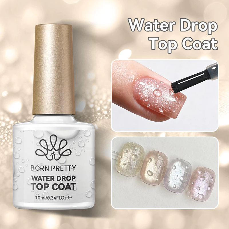 【Local】BORN PRETTY Water Drop Top Coatเจลเล็บClear 3Dหยดน้ําฤดูใบไม้ผลิฤดูร้อนการออกแบบวานิชFunctionalเจลสําหรับUV LEDเล็บ