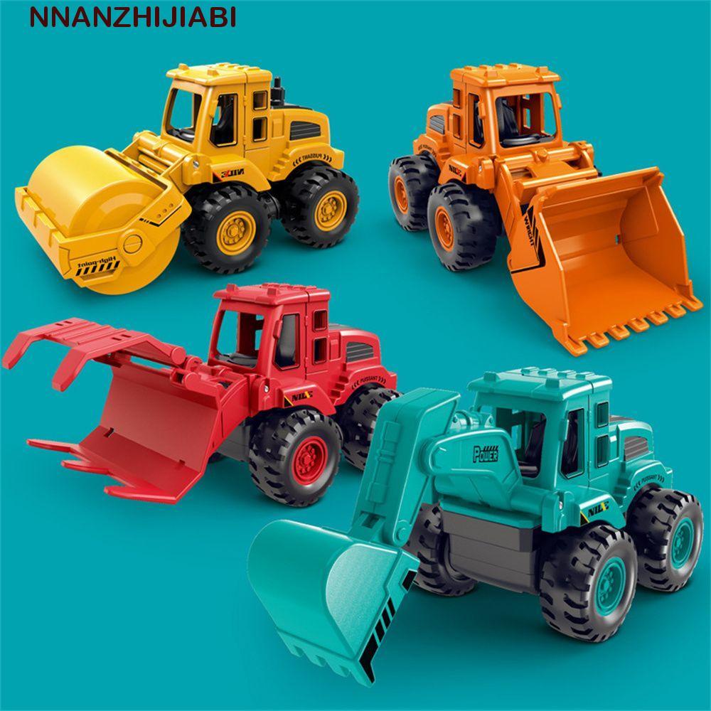 NANZHIJIABI ของเล่นรถก่อสร้าง โมเดลรถดั้ม เครน รถขุดดิน ของเล่นยานพาหนะเพื่อการศึกษา惯性