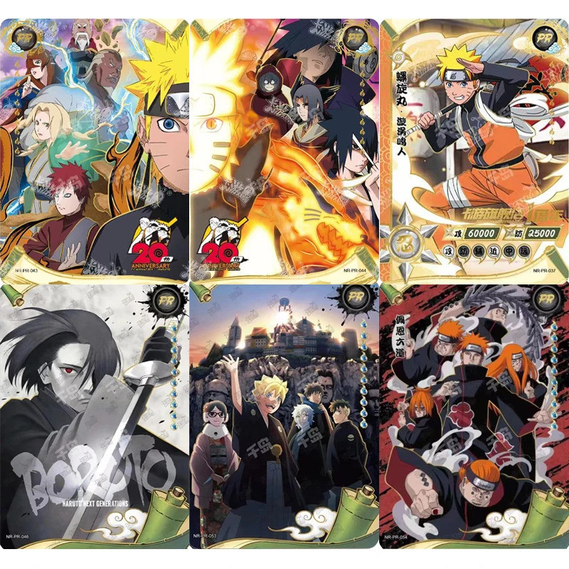 ของแท้ Naruto PR การ์ด Uzumaki Naruto Sasuke Kakashi Uchiha Tsunade คอลเลกชันหายากการ์ดตัวละครของเล่นเด็ก Xmas ของขวัญ