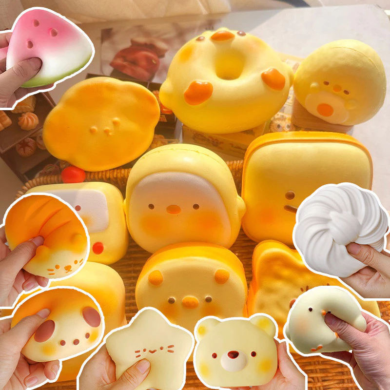 ของเล่นบีบสกุชชี่ บรรเทาความเครียด ของเล่นนุ่มนิ่ม สกุชชี่ ของเล่นบีบอัด ของเล่นเด็ก