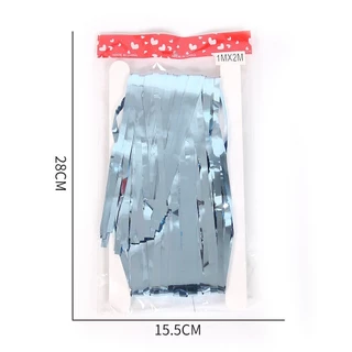 ม่านฟอยล์ กริตเตอร์สะท้องแสง ขนาด1x 2 ม. เนื้อเงา เมทัลลิค สีด้าน ตกแต่งงานปาร์ตี้ Backdrop
