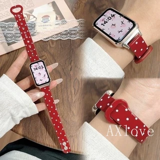 สายหนังสําหรับ Huawei Band 11 Pro 10 9 8 NFC Double Nail Buckle Brecelet สําหรับ Huawei Watch Fit 3 4 5 Pro สายรัดข้อมือ